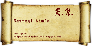Rettegi Nimfa névjegykártya